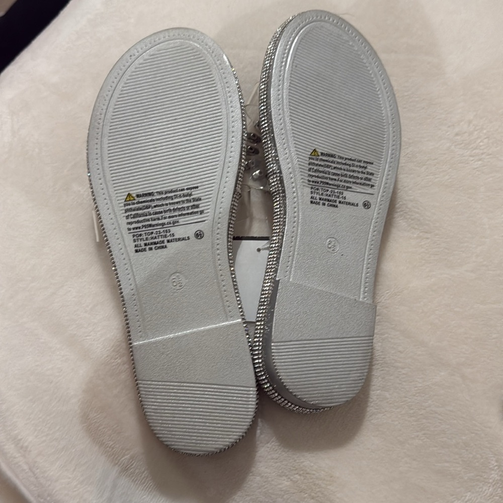 FINAL PRICE Forever 21,Ladies Silver Crystal Embellished Sandals. 6.5. NEW - Picture 4 of 8